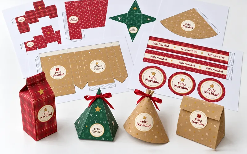 Portada y páginas del PDF Navidad de Papel